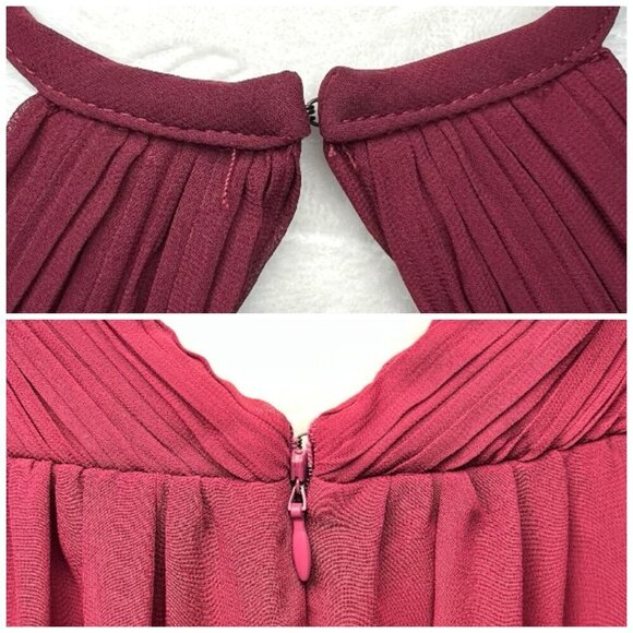 #Levkoff Chiffon Halter Dress Maxi Evening Gown Size 8 - Picture 7 of 11